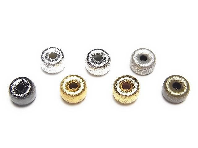 Metal parts Hairline finish Rondelle 6x6x4mm 10pcs