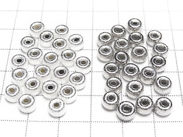 Metal parts Hairline finish Rondelle 6x6x4mm 10pcs