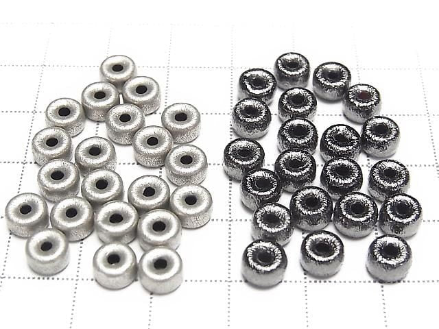 Metal parts Hairline finish Rondelle 6x6x4mm 10pcs