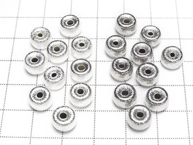 Metal parts Hairline finish Rondelle 8x8x5.5mm 10pcs