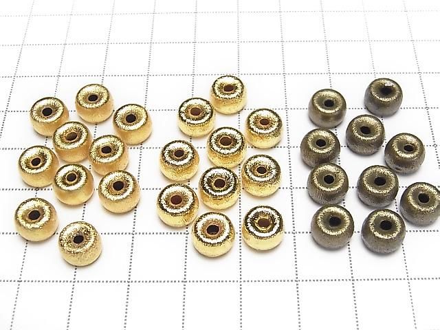 Metal parts Hairline finish Rondelle 8x8x5.5mm 10pcs