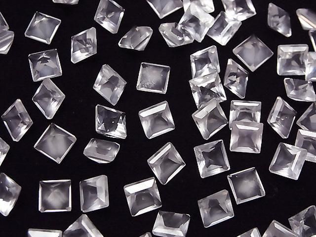 [Video]High Quality Rose Quartz AAA Loose stone Square Faceted 6x6mm 5pcs