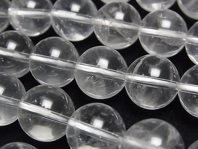 [Video] Crystal Quartz AA++ Round 12mm half or 1strand beads (approx. 15 inches/37 cm)