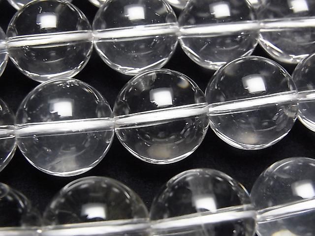 [Video] Crystal Quartz AAA- Round 14mm half or 1strand beads (approx. 15 inches/37 cm)