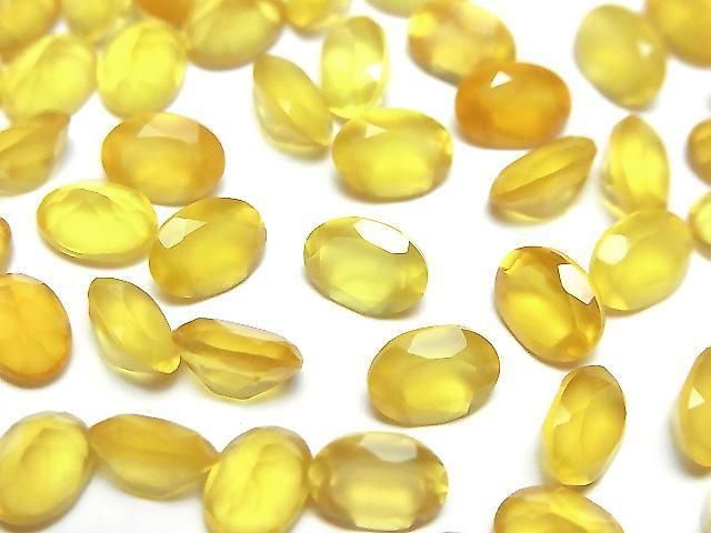 [Video] High Quality Yellow Chalcedony AAA Loose Stone Oval Faceted 7x5mm 5pcs