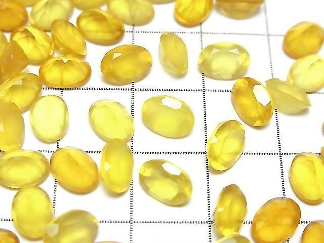 [Video] High Quality Yellow Chalcedony AAA Loose Stone Oval Faceted 7x5mm 5pcs