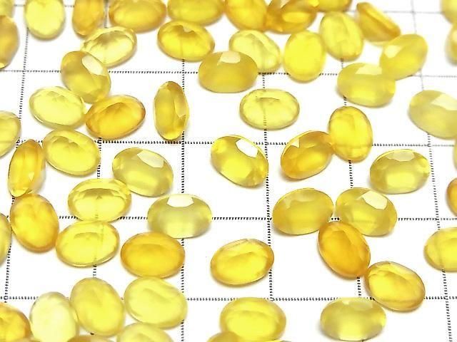 [Video] High Quality Yellow Chalcedony AAA Loose Stone Oval Faceted 7x5mm 5pcs