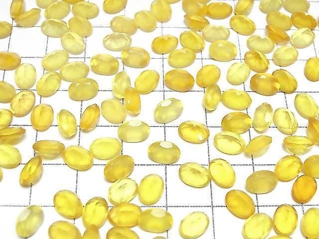 [Video] High Quality Yellow Chalcedony AAA Loose Stone Oval Faceted 7x5mm 5pcs