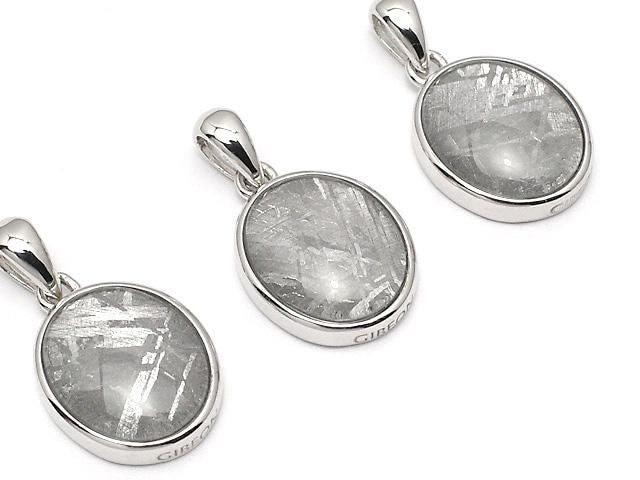 [Video]Meteorite (Gibeon) Oval Pendant 13x11mm Silver925 1pc