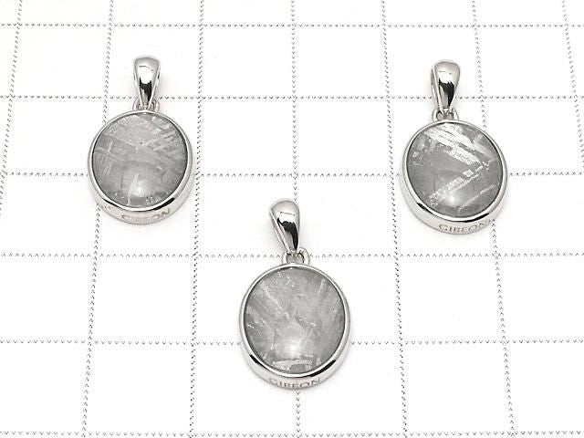 [Video]Meteorite (Gibeon) Oval Pendant 13x11mm Silver925 1pc