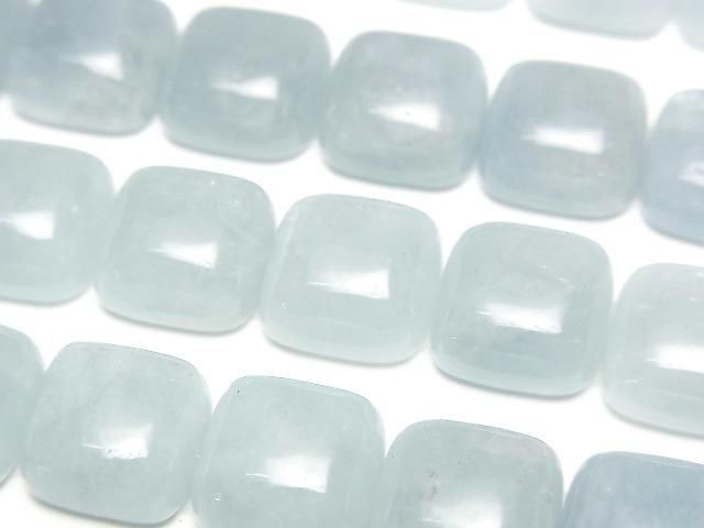 [Video] Namibia Aquamarine AAA- Square Cabochon 10x10mm 2pcs