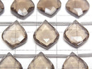 [Video] High Quality Smoky Quartz AAA Irregular Faceted Pear Shape [Light Color] 1strand beads (8pcs)