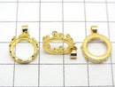 [Video] Silver925 Openwork Pendant Frame Round 10.5mm 18KGP 1pc