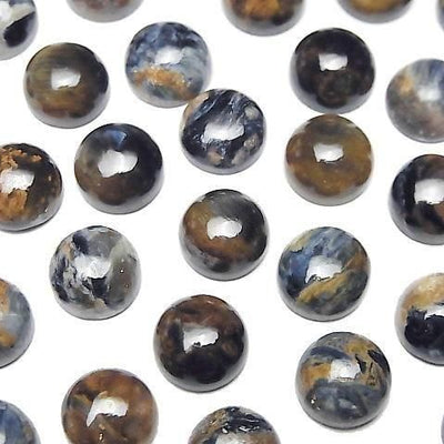 Pietersite AAA- Round Cabochon 8x8mm 3pcs