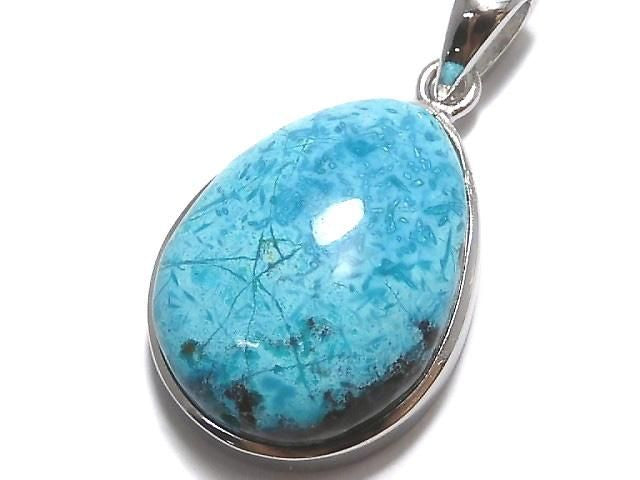 [Video][One of a kind] Chrysocolla AAA Pendant Silver925 NO.112