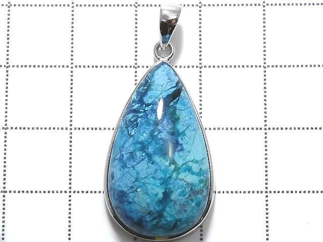 [Video][One of a kind] Chrysocolla AAA Pendant Silver925 NO.120