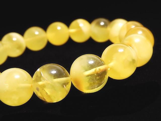 [Video][One of a kind] Baltic Amber Round 10.5mm Honey Color Bracelet NO.2