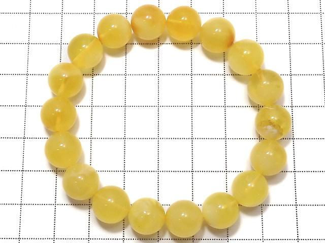 [Video][One of a kind] Baltic Amber Round 10.5mm Honey Color Bracelet NO.2