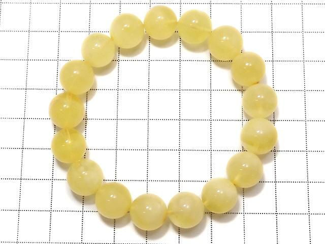 [Video][One of a kind] Baltic Amber Round 11mm Honey Color Bracelet NO.4