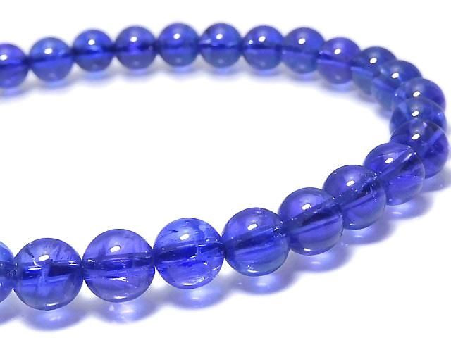 [Video][One of a kind] High Quality Tanzanite AAAAA Round 6mm Bracelet NO.202