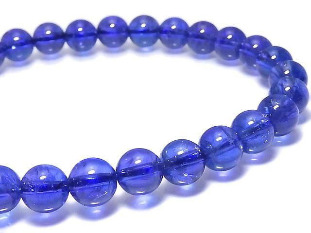 [Video][One of a kind] High Quality Tanzanite AAAAA Round 6mm Bracelet NO.203