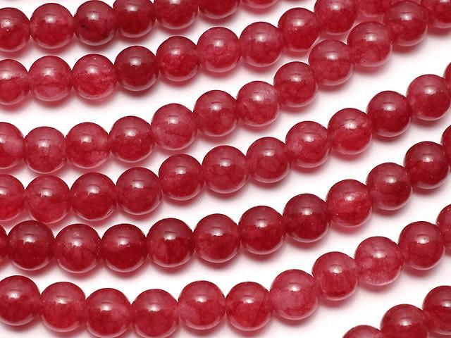 Red Jade Round 4mm 1strand beads (approx. 15 inches/36 cm)