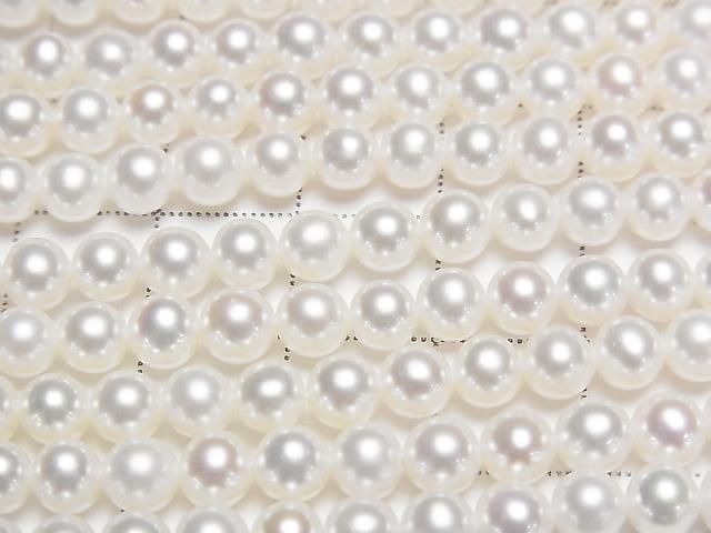 [Video] Fresh Water Pearl AAA- Semi Round 5mm White 1strand beads (approx. 15 inches/37 cm)