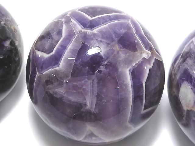 [Video] Chevron Amethyst Sphere, Round 60-70mm 1pc