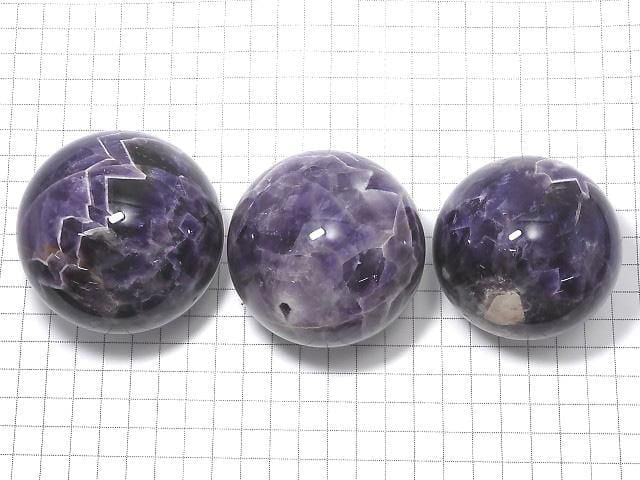 [Video] Chevron Amethyst Sphere, Round 60-70mm 1pc
