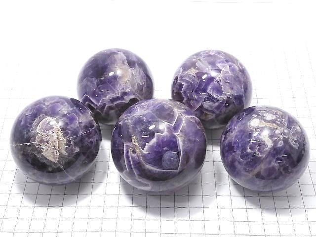 [Video] Chevron Amethyst Sphere, Round 60-70mm 1pc