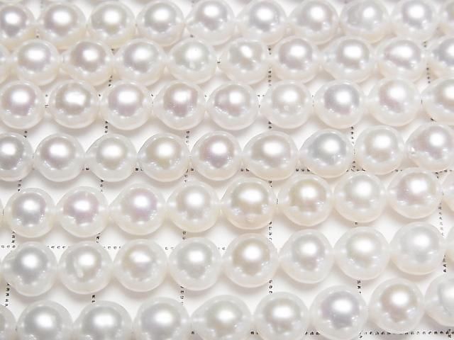 [Video] Fresh Water Pearl AA++ Potato-Drop 6-6.5mm White 1strand beads (approx. 15inch/38cm)