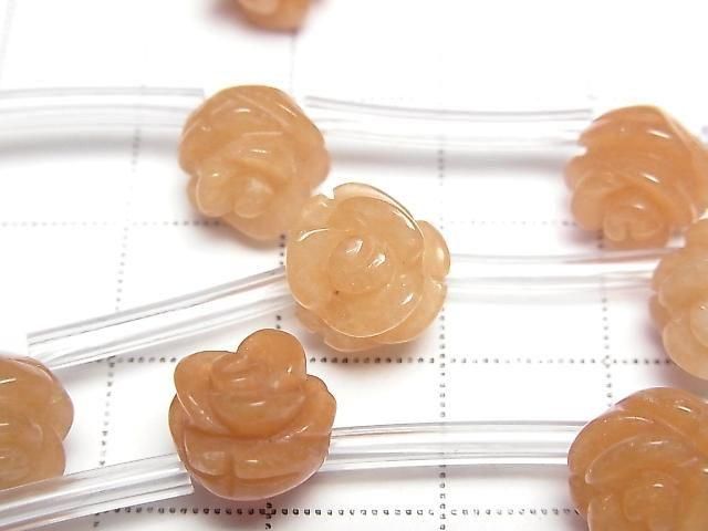 [Video] Orange Aventurine Rose 10mm half or 1strand beads (12pcs)