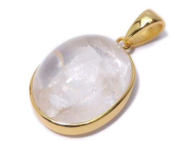 [Video][One of a kind] Crystal in Quartz Pendant 18KGP NO.8
