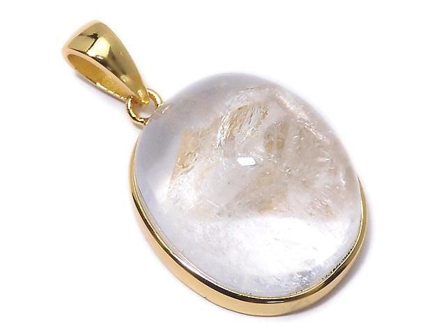 [Video][One of a kind] Crystal in Quartz Pendant 18KGP NO.10