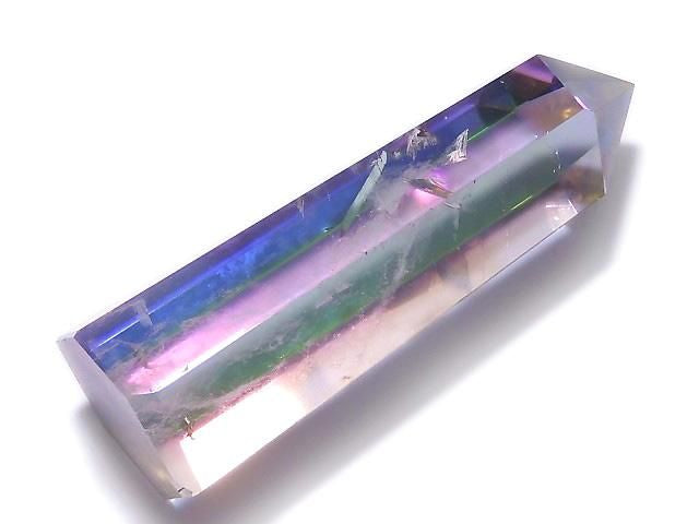 [Video][One of a kind] Crystal Polished Point (Hexagonal Prism) AB Coating 1pc NO.27
