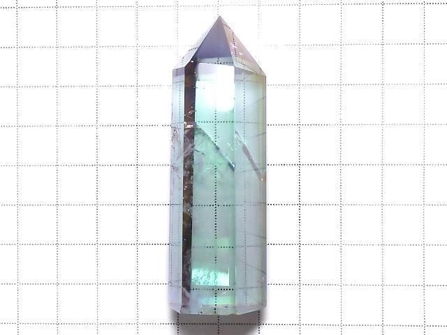 [Video][One of a kind] Crystal Polished Point (Hexagonal Prism) AB Coating 1pc NO.27