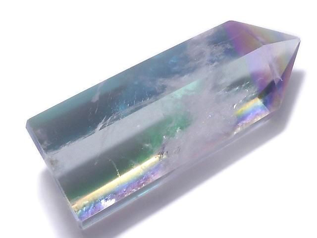 [Video][One of a kind] Crystal Polished Point (Hexagonal Prism) AB Coating 1pc NO.31