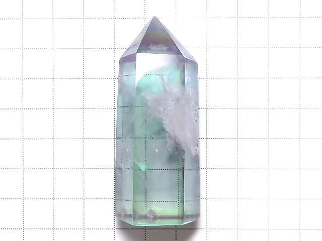 [Video][One of a kind] Crystal Polished Point (Hexagonal Prism) AB Coating 1pc NO.31