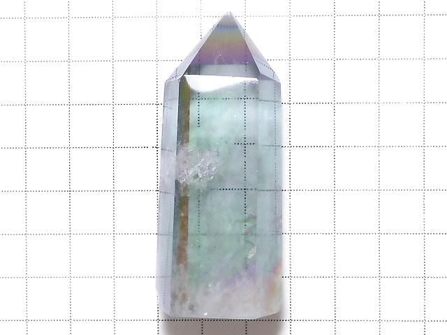 [Video][One of a kind] Crystal Polished Point (Hexagonal Prism) AB Coating 1pc NO.35