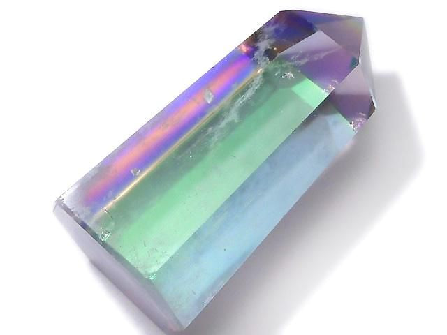 [Video][One of a kind] Crystal Polished Point (Hexagonal Prism) AB Coating 1pc NO.37