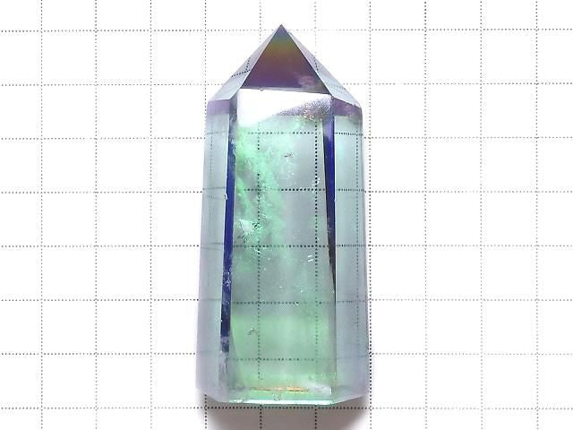 [Video][One of a kind] Crystal Polished Point (Hexagonal Prism) AB Coating 1pc NO.37