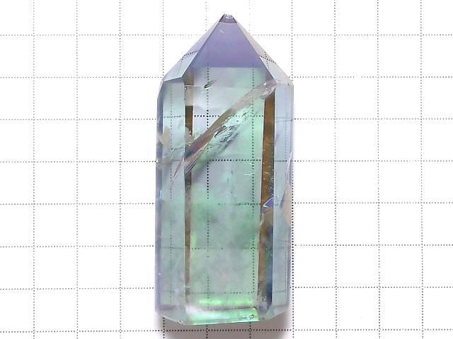 [Video][One of a kind] Crystal Polished Point (Hexagonal Prism) AB Coating 1pc NO.39