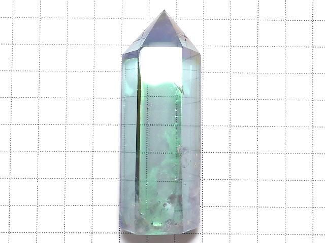 [Video][One of a kind] Crystal Polished Point (Hexagonal Prism) AB Coating 1pc NO.40