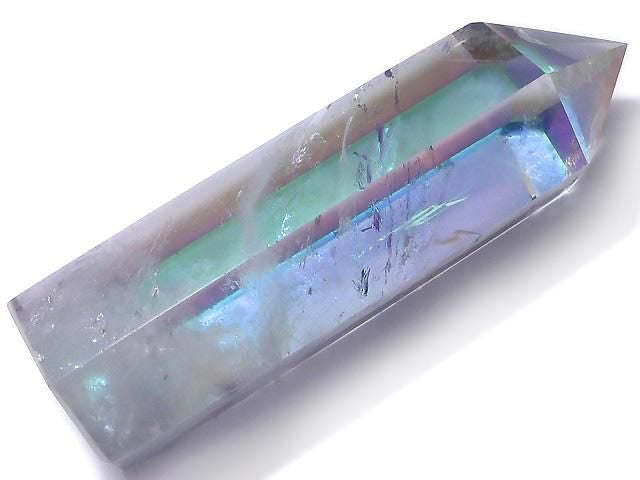 [Video][One of a kind] Crystal Polished Point (Hexagonal Prism) AB Coating 1pc NO.42