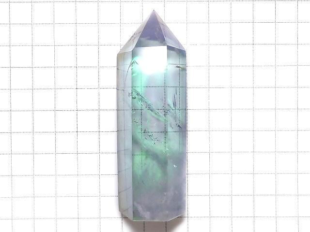 [Video][One of a kind] Crystal Polished Point (Hexagonal Prism) AB Coating 1pc NO.42