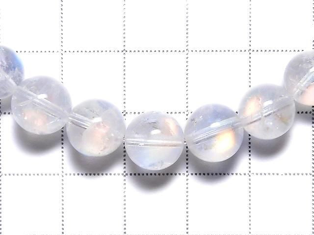 [Video][One of a kind] High Quality Andesine Labradorite AAA++ Round 9mm Bracelet NO.204