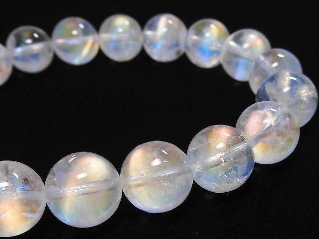 [Video][One of a kind] High Quality Andesine Labradorite AAA++ Round 10mm Bracelet NO.205