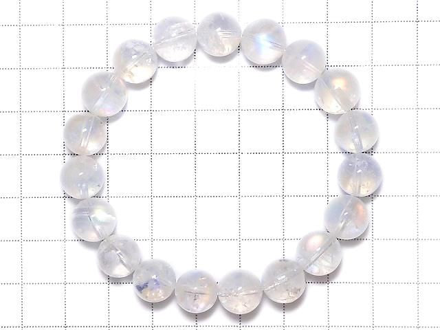 [Video][One of a kind] High Quality Andesine Labradorite AAA++ Round 10mm Bracelet NO.205
