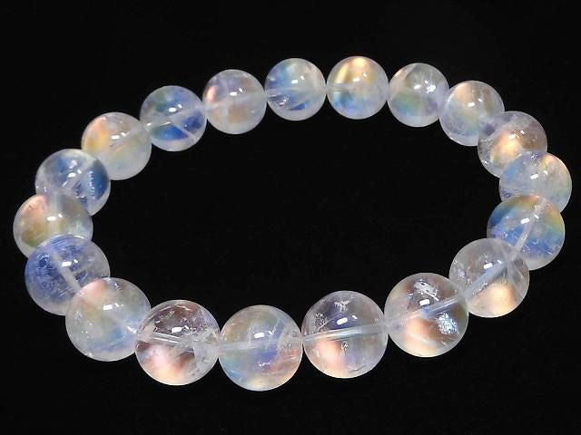 [Video][One of a kind] High Quality Andesine Labradorite AAA++ Round 11mm Bracelet NO.206