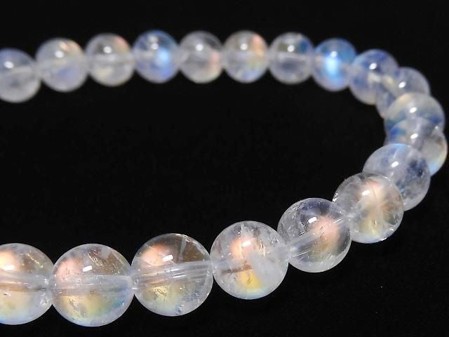 [Video][One of a kind] High Quality Andesine Labradorite AAA Round 7mm Bracelet NO.301